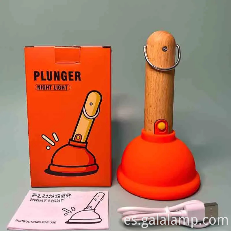 Luz de la noche de inodoro elegante para manija de madera con motivo único